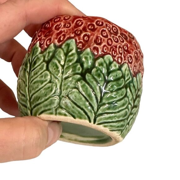 VTG Strawberry Figural Jam Jar with Spoon 112 - Picture 2 of 9